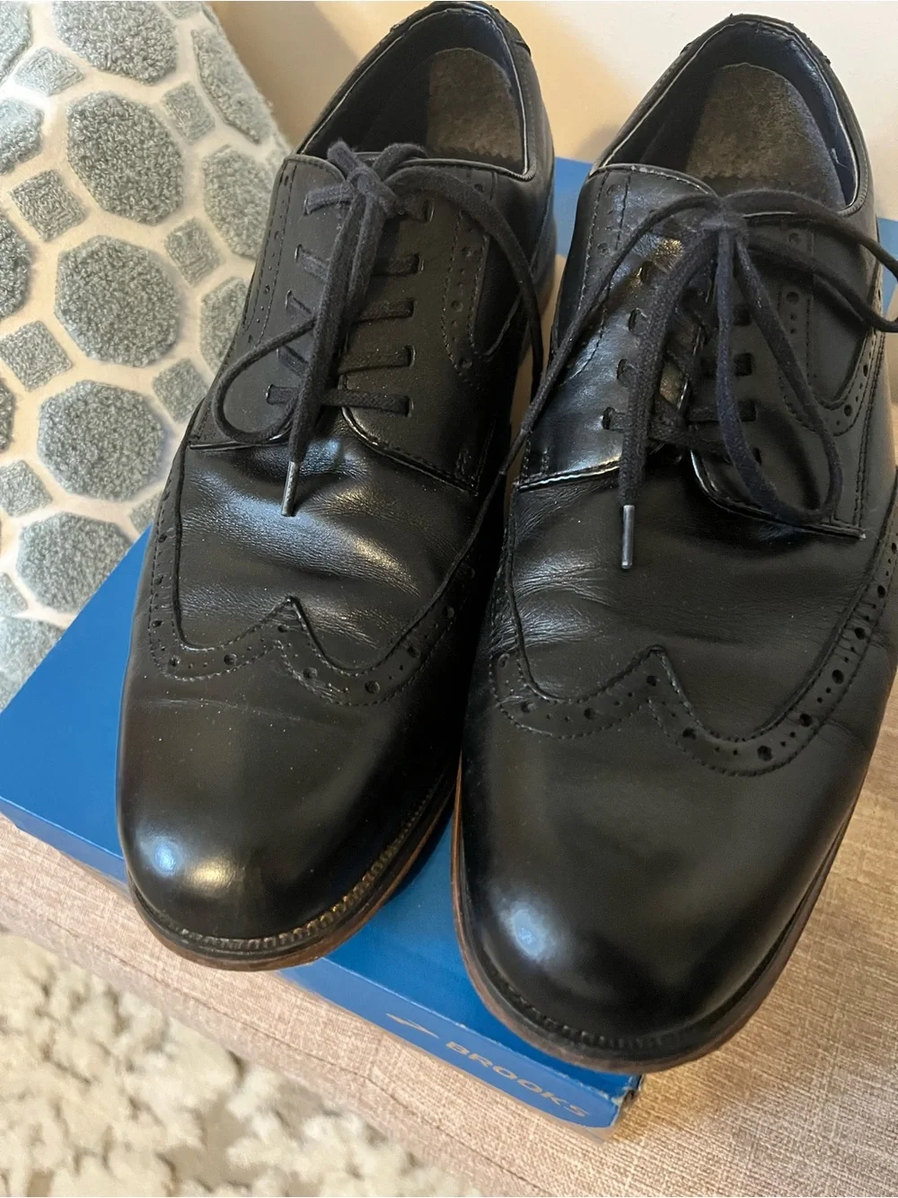 Dockers Black Wingtip Oxford